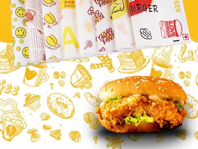 Water-based coated burger wrappers for fast food packaging